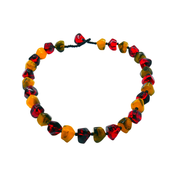 N0070 - RESIN NECKLACE SMALL STONES "CAMILLE" 55CM