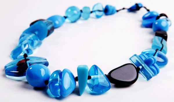 N0033 - RESIN NECKLACE MULTIBEAD MEDIUM "INDIANA" 70CM