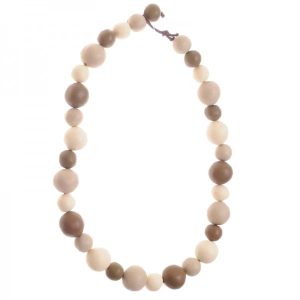 N2694 - RESIN NECKLACE LARGE SPHERE LONG "ABSTRACT" 75CM