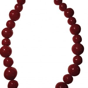 N2694 - RESIN NECKLACE LARGE SPHERE LONG "ABSTRACT" 75CM