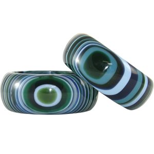 B2444 - RESIN BRACELET LIQUORICE BANGLE W/ CAT EYE 3.4CM "ALL SORTS"