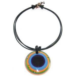 N1336 - RESIN LIQUORICE DISK W/ CAT EYE