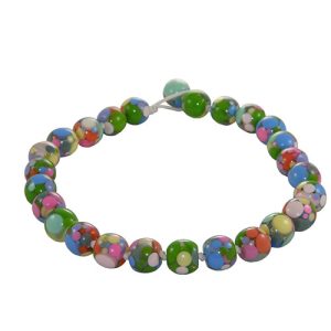 N1500 - RESIN  NECKLACE W/ SPOTTED BALLS