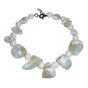 N1616 - RESIN NECKLACE BEADS AND STONES "VESUBIO"