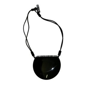 N2158 - RESIN NECKLACE BAR CODE TRIBAL DISK "RINGO"