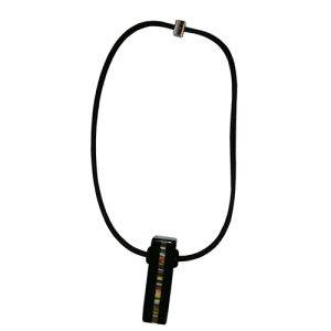 N2160 - RESIN NECKLACE BAR CODE LONG PENDANT