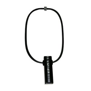 N2160 - RESIN NECKLACE BAR CODE LONG PENDANT