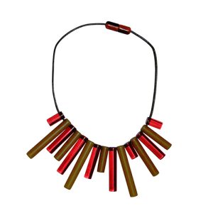 N2196 - RESIN NECKLACE MIX CYLINDERS ON CORD