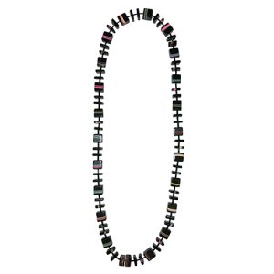 N2200 - RESIN NECKLACE MIX SQUARES LONG "BAR CODE"