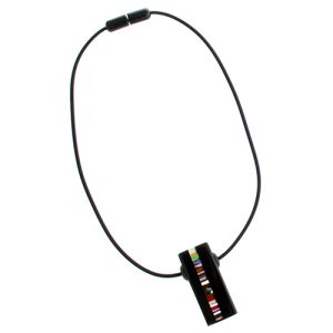 N2214 - RESIN NECKLACE SMALL PENDANT ON CORD BAR CODE