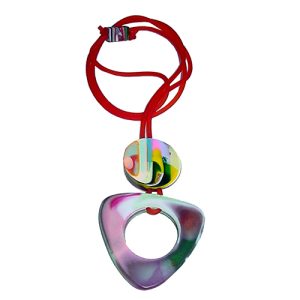 N2360 - RESIN NECKLACE ON RUBBER CORD TROPICALIA "ZABELE"