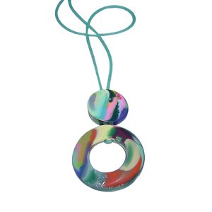 N2364 - RESIN NECKLACE ON RUBBER CORD TROPICALIA "BABY"