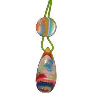 N2367 - RESIN NECKLACE ON RUBBER CORD TROPICALIA "LIBERTY"