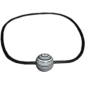 N2049 - RESIN NECKLACE LARGE BALL ON CORD "JOHN"